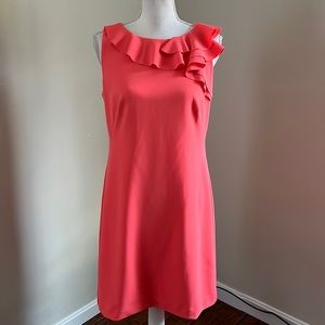 Lauren by Ralph Lauren Women's Ruffled Crepe Dress